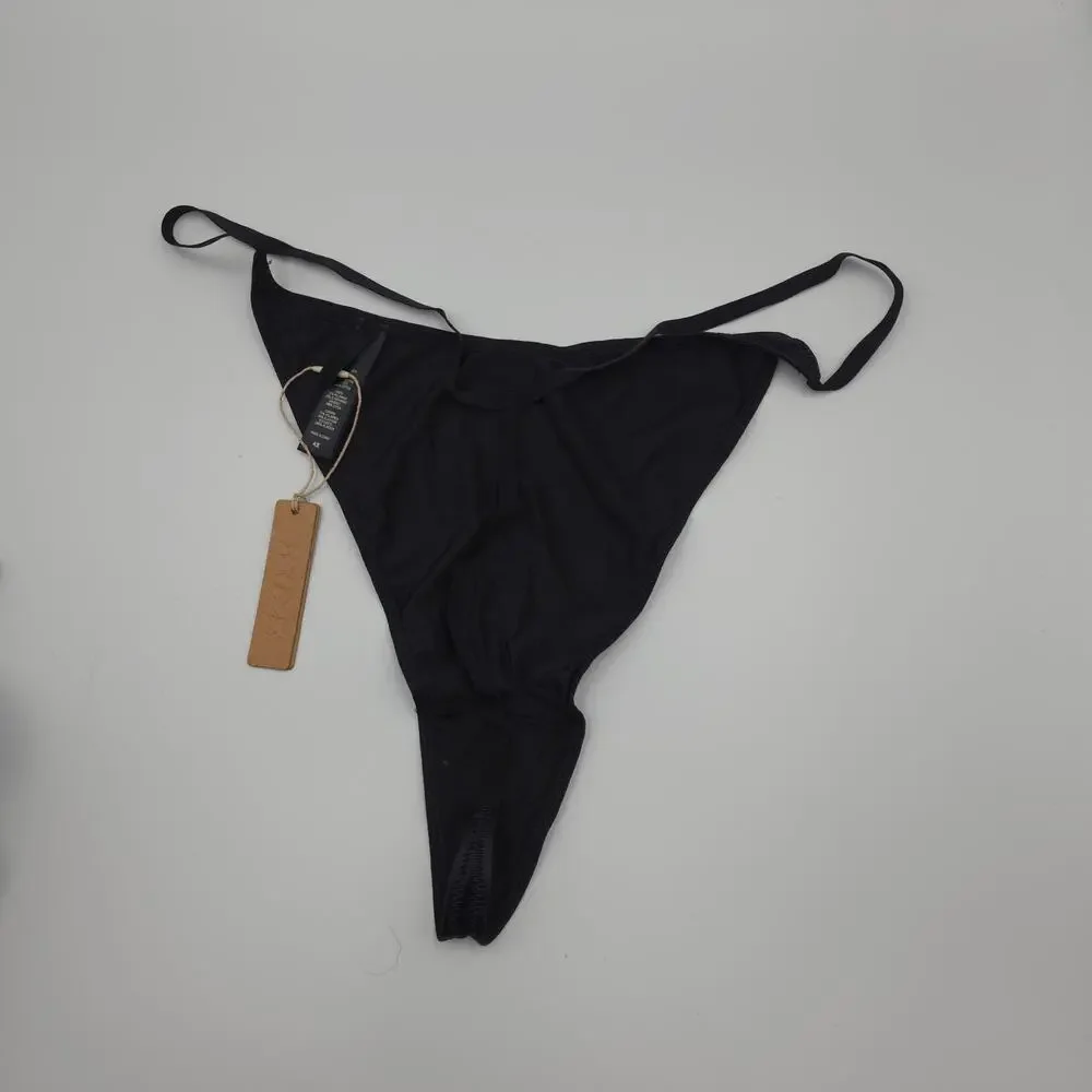 Skims Bundle of Three String Thongs in Deep Sea Onyx Size 4X